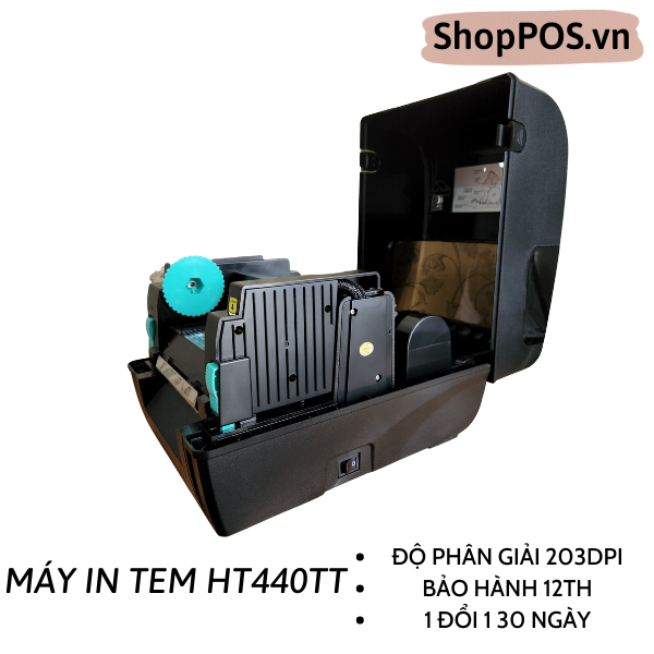Máy in mã vạch HT440TT (USB/300dpi)
