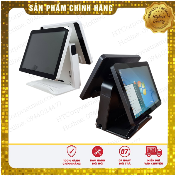Máy POS Bán Hàng Cảm Ứng 2 Màn Hình GPOS QT 66 (2 Màn Hình/J1900/8gb/128gb)