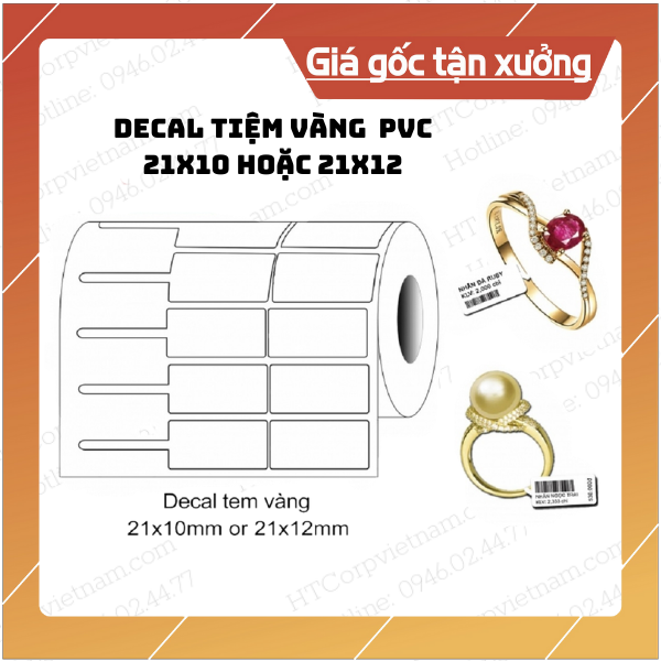 Tem Vàng - Tem Trang Sức - Tem Mắt Kính