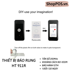 Thiết bị báo rung HT911R ( Model Nâng Cấp 2023 - Có Vật Cản 100m)