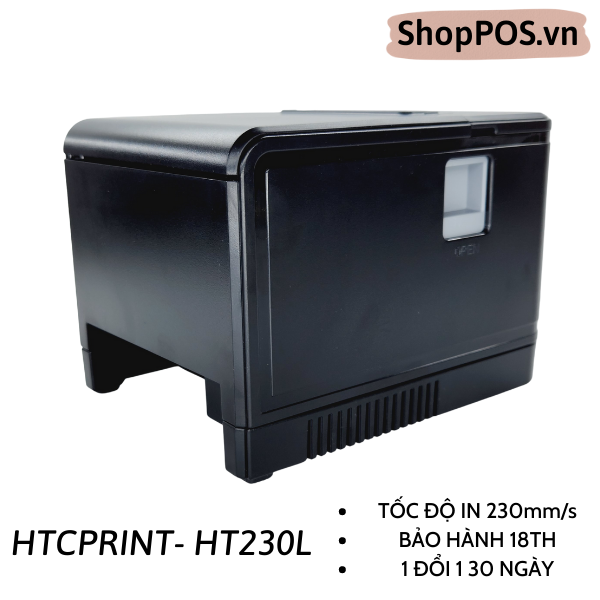 Máy in hóa đơn HTCprint HT230L [ LAN - 230mm/s - in đơn bằng điện thoại- in livestream ]