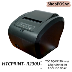 Máy in hóa đơn HTCprint R230U [ USB - BH18th - Hàng Chất Lượng Cao]