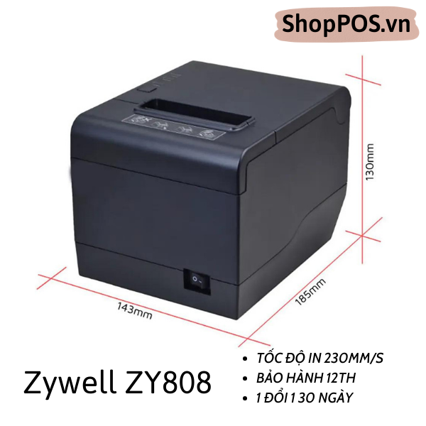 Máy In Hóa Đơn Zywell Zy808 [ USB+LAN - Máy in Chuyên Livestream ]