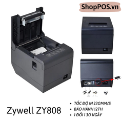 Máy In Hóa Đơn Zywell Zy808 [ USB+LAN - Máy in Chuyên Livestream ]