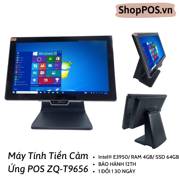 Máy Tính Tiền Cảm Ứng POS ZQ-T9656 – Intel® E3950/ RAM 4GB/ SSD 64GB