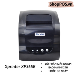 Máy In Hóa Đơn + Tích Hợp In Mã Vạch Xprinter 365B