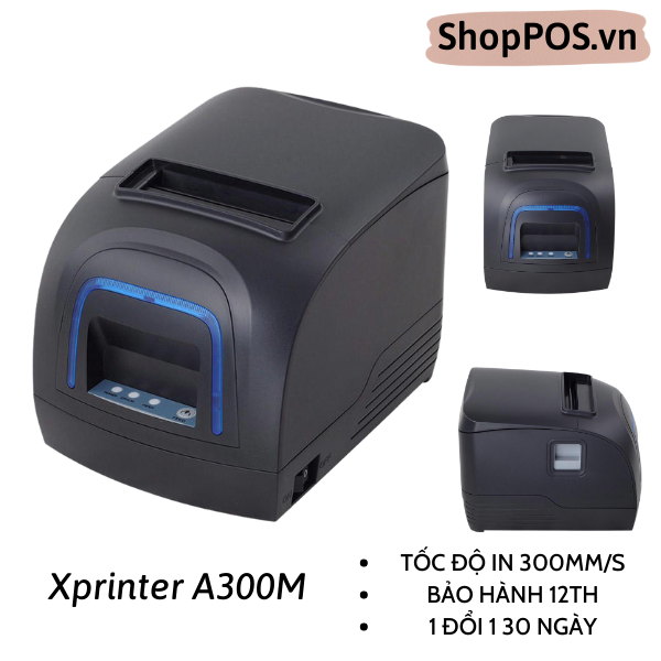 MÁY IN HÓA ĐƠN XPRINTER A300M CÓ CHUÔNG BÁO BẾP (300MM/USB+LAN+RS232)