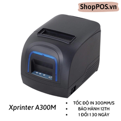 MÁY IN HÓA ĐƠN XPRINTER A300M CÓ CHUÔNG BÁO BẾP (300MM/USB+LAN+RS232)