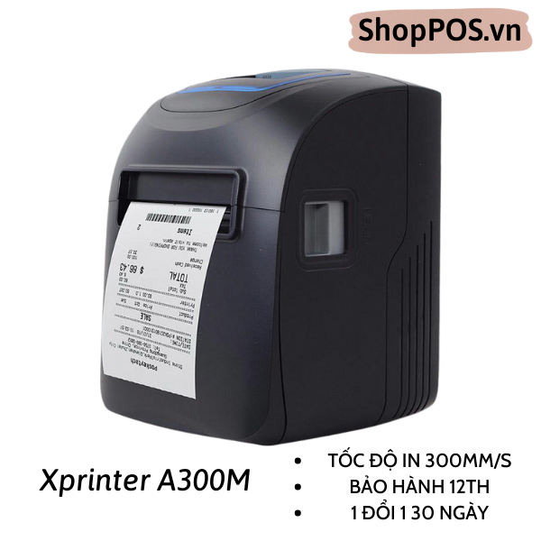 MÁY IN HÓA ĐƠN XPRINTER A300M CÓ CHUÔNG BÁO BẾP (300MM/USB+LAN+RS232)
