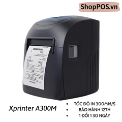 MÁY IN HÓA ĐƠN XPRINTER A300M CÓ CHUÔNG BÁO BẾP (300MM/USB+LAN+RS232)