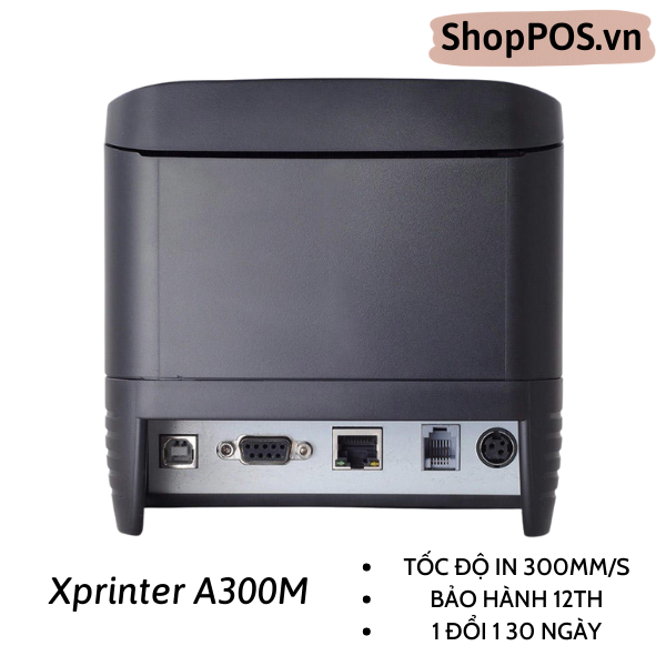MÁY IN HÓA ĐƠN XPRINTER A300M CÓ CHUÔNG BÁO BẾP (300MM/USB+LAN+RS232)