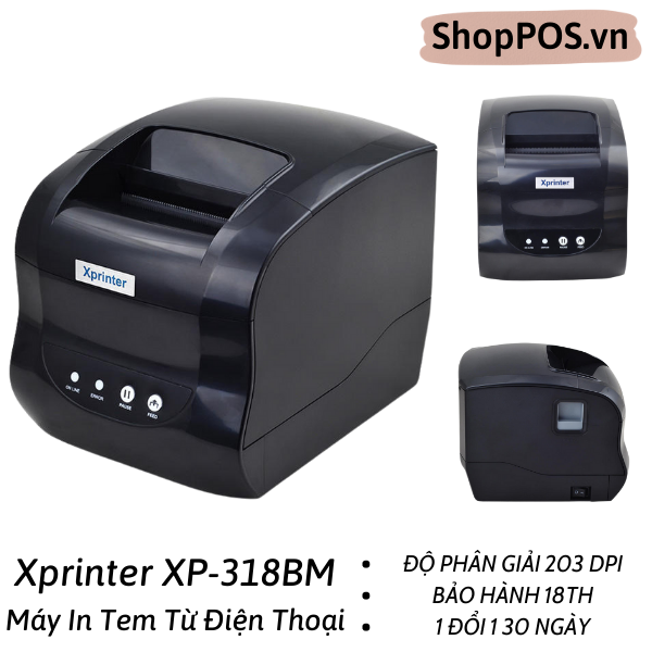 Máy In Vận Đơn Từ Điện Thoại Xprinter XP-318BM