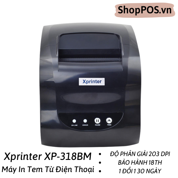 Máy In Vận Đơn Từ Điện Thoại Xprinter XP-318BM