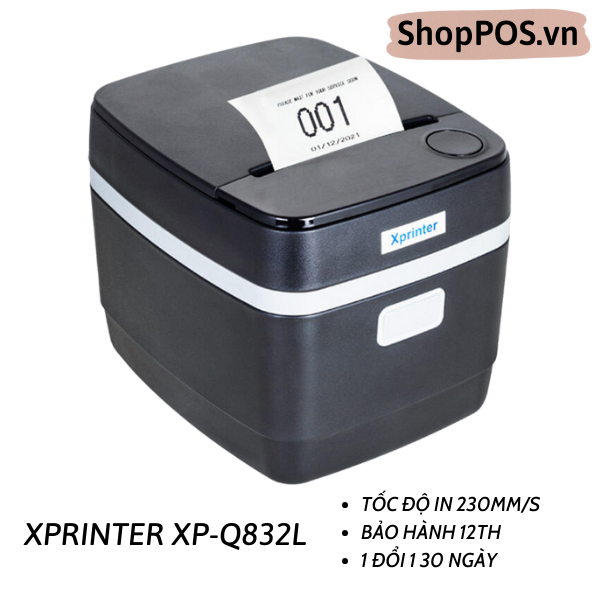 Máy in hóa đơn Xprinter XP-Q832L - Tích hợp tính năng số thứ tự