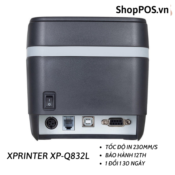 Máy in hóa đơn Xprinter XP-Q832L - Tích hợp tính năng số thứ tự