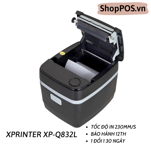Máy in hóa đơn Xprinter XP-Q832L - Tích hợp tính năng số thứ tự