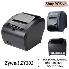 Máy in hóa đơn Zywell ZY303 [ USB + LAN - 230mm/s ] - In bếp chuyên dụng