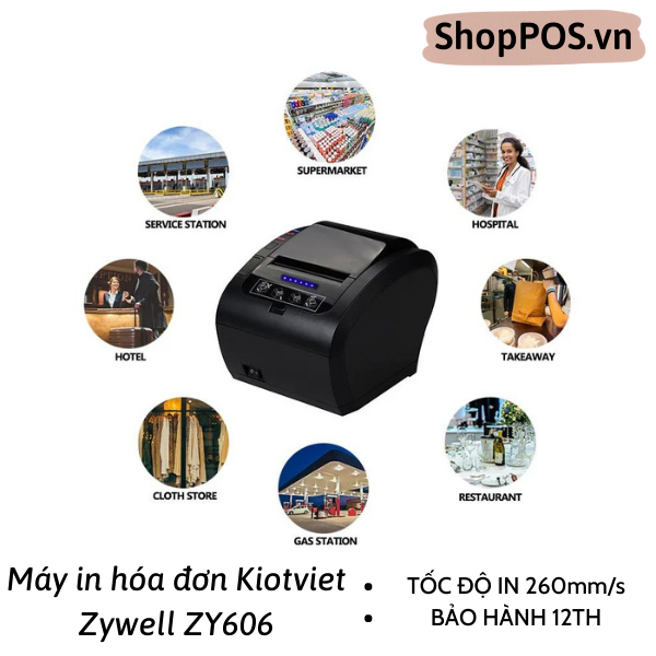 Máy in hóa đơn KPOS ZY606 - Máy in Kiotviet