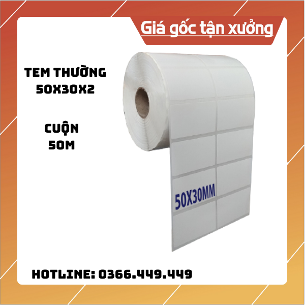 Decal Thường 50x30x2 cuộn 50m