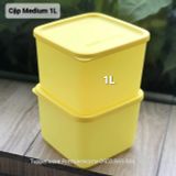  SET 2 HỘP BQTP MEDIUM 1L TUPPERWARE( MÀU NGẪU NHIÊN- HỒNG VÀ VÀNG) 