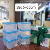  Bộ Hộp Trữ Đông Tupperware Basic Set 650ml (6 Hộp) 