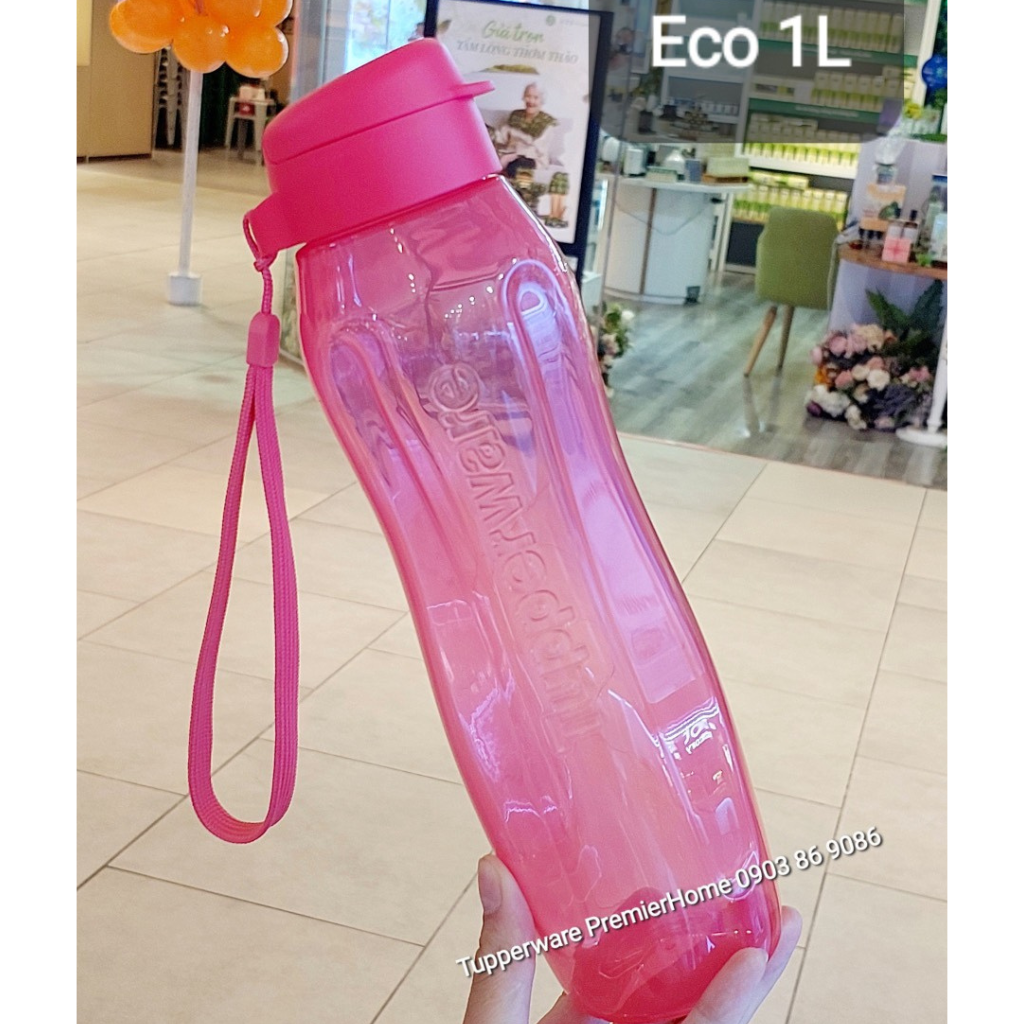  Bình nước Tupperware Eco Bottle Gen II 1L màu hồng 