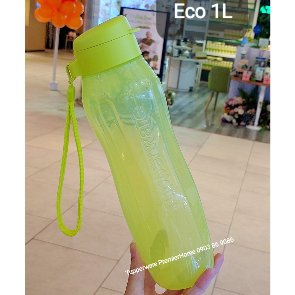  Bình nước Tupperware Eco Bottle Gen II 1L màu vàng 
