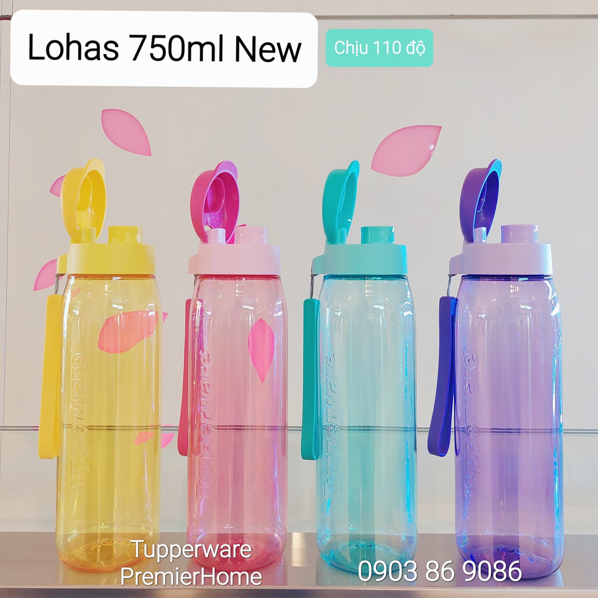  Bình nước Tupperware Lohas Flask 750ml màu mới giá/1bình (màu ngẫu nhiên) 