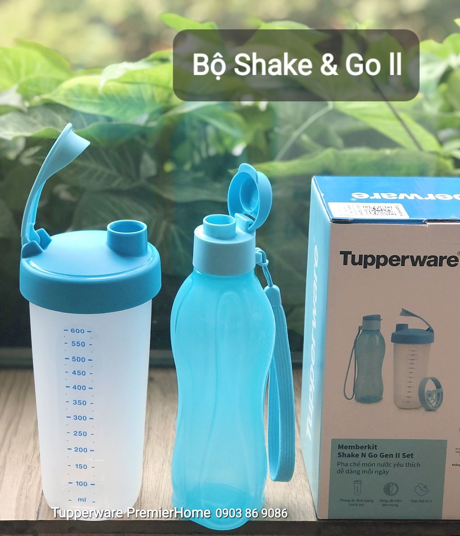  Bộ Sản Phẩm Tupperware Memberkit Shake N Go Gen II MỚI 