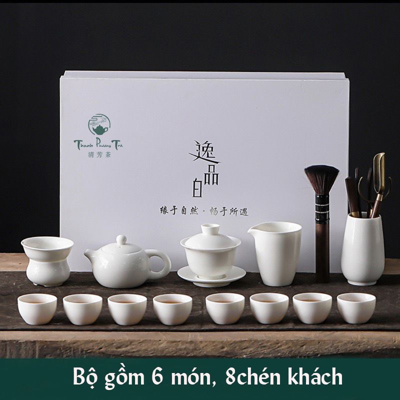  Bộ trà sứ Bạch Định 