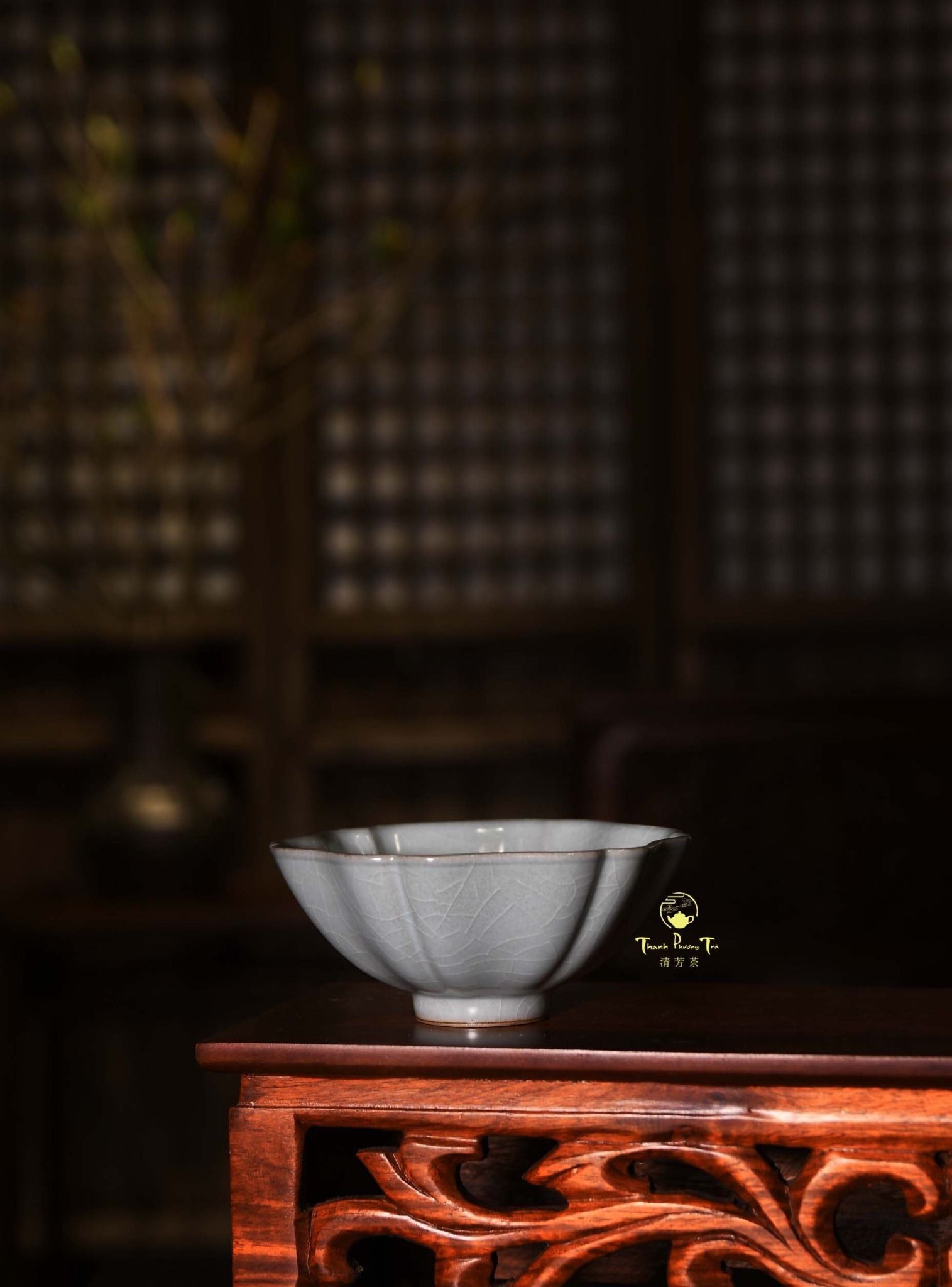  Chén trà chủ Quan Diêu Lục Phương (Nghệ nhân chế tác: Trần Lộ Quân) 