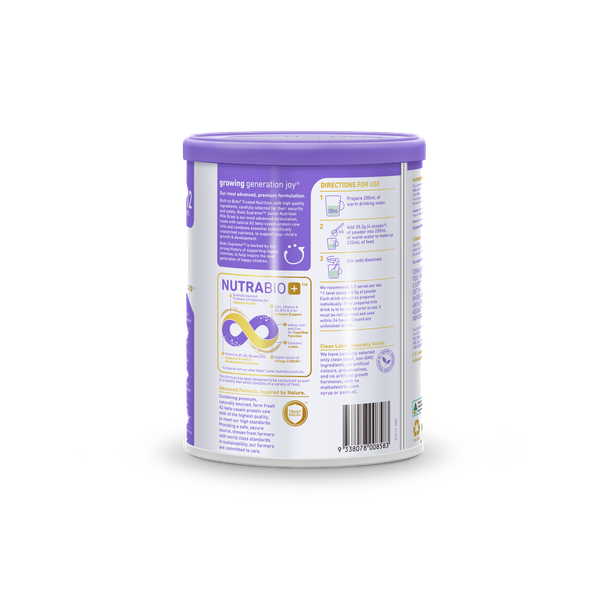  Sản phẩm dinh dưỡng công thức dành cho trẻ từ 3 - 12 tuổi: Bubs Supreme Junior Nutrition 