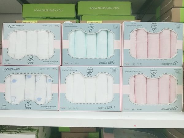 Set 5 Khăn Sữa Sợi Tre Lụa Cá Heo Lapomme