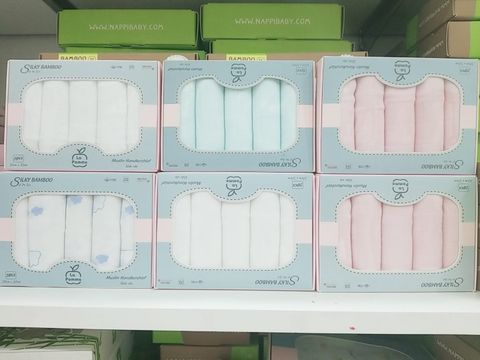 Set 5 Khăn Sữa Sợi Tre Lụa Cá Heo Lapomme