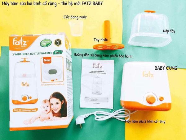 Máy hâm sữa 2 bình cổ rộng FB3012SL