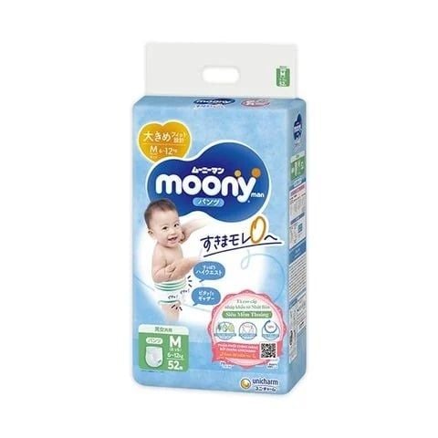 Bỉm Moony Xanh tiêu chuẩn đủ size
