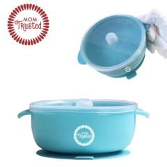 Bát silicone chống đổ Mom Trusted kèm nắp