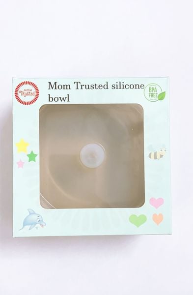 Bát silicone chống đổ Mom Trusted kèm nắp