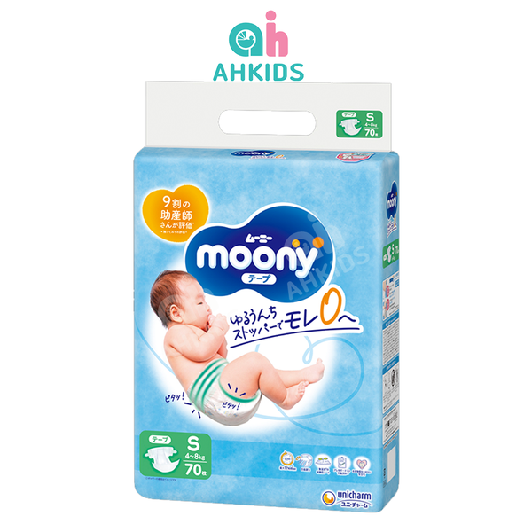 Bỉm Moony Xanh tiêu chuẩn đủ size