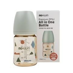 Bình sữa Moyuum 170ml in mây xanh cho bé