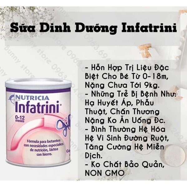 Sữa Infatrini Đức Cho Bé 0–18 Tháng – Sữa Cao Năng Lượng Cho Bé