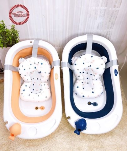 Chậu tắm gấp gọn Mom Trusted kèm phao size đại chính hãng