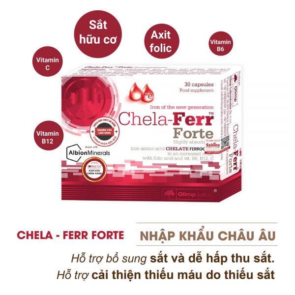 Viên sắt cho bà bầu Chela - Ferr Forte