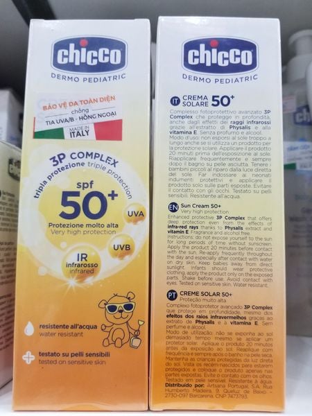 Kem chống nắng 3 tác động SPF 50+ Chicco