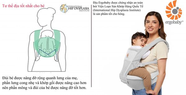 Địu cho bé Ergobaby Alta Hip Seat Siêu thoáng khí và trợ lực