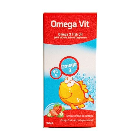 Siro dầu cá Omega Vit bổ sung khoáng chất chống oxy hoá 100ml