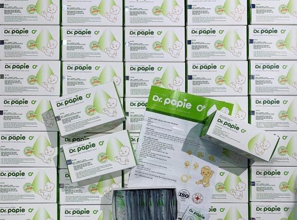 Gạc rơ lưỡi Dr Papie 0m+ Hộp 30 gói