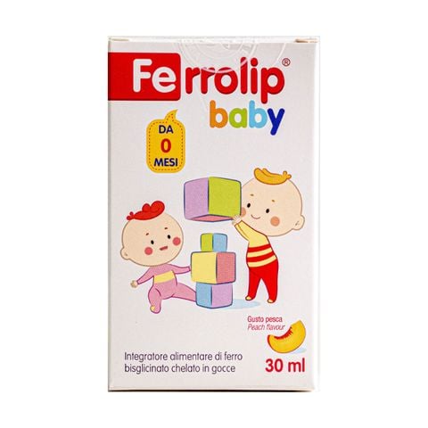 Sắt Siro Ferrolip Baby Vị Đào Thơm Ngon Cho Bé Lọ 30 ML