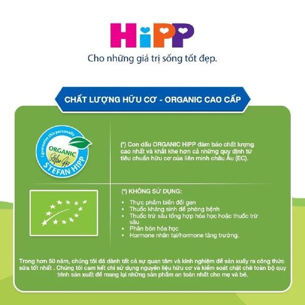 Sữa HiPP Organic Số 3 800g Cho Bé 1-3 Tuổi – Dinh Dưỡng Chuẩn Hữu Cơ Từ Đức