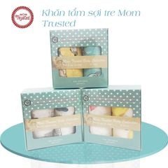 Hộp 2 khăn đa năng sợi tre  Mom Trusted 110 x 120 cm